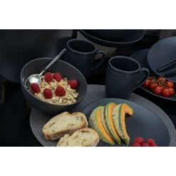CreaTable Kombiservice »Soft Touch Black«, (Set, 16 Tlg., Kaffeeservice Und Tafelservice Im Set, Für 4 Personen), Service, Schwarz, Seidenmatte Glasur, Made In Europe -Erstellbar Geschäft d9c783acc66185ae8f2e0fafdd6fb894