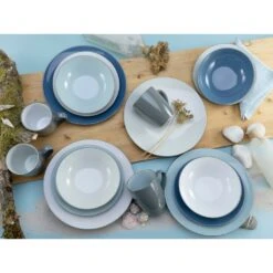 CreaTable Kombiservice »Meeresbrise«, (Set, 16 Tlg., Kaffeeservice Und Tafelservice Im Set, Für 4 Personen), Service, Einzigartige Optik -Erstellbar Geschäft dcb2eaedca1fffd9549d40164ae3bc68