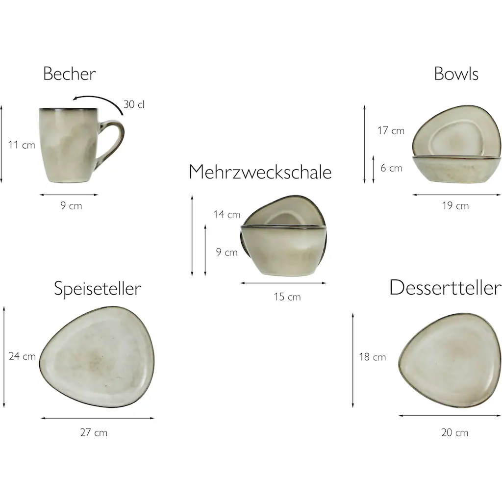 CreaTable Kombiservice »Cloudy«, (Set, 10 tlg., Kaffeeservice und Tafelservice im Set, für 2 Personen), Service, Moderne, organische und unregelmäßige Form CreaTable Kombiservice »Cloudy«, (Set, 10 Tlg., Kaffeeservice Und Tafelservice Im Set, Für 2 Personen), Service, Moderne, Organische Und Unregelmäßige Form -Erstellbar Geschäft e0ccef239adbbd4870aec61188104bba