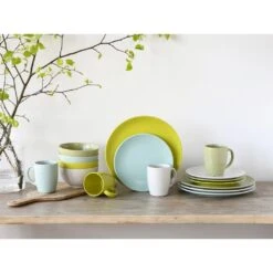 CreaTable Kombiservice »Jona«, (Set, 16 Tlg., Kaffeeservice Und Tafelservice Im Set, Für 4 Personen), Service, Moderne Coupeform, Kleine Sprenkel Auf Seidenmatter Glasur -Erstellbar Geschäft e6ac9e75dd17b780219a2d62694bdfd7