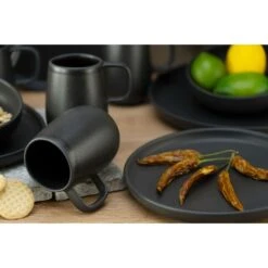 CreaTable Kombiservice »Uno Black«, (Set, 16 Tlg., Kaffeeservice Und Tafelservice Im Set, Für 4 Personen), Service, Schwarz, Mit Seidenmatter Spezialglasur, Made In Europe -Erstellbar Geschäft e9407d3e2da9eb051f537b226e9a4cf3