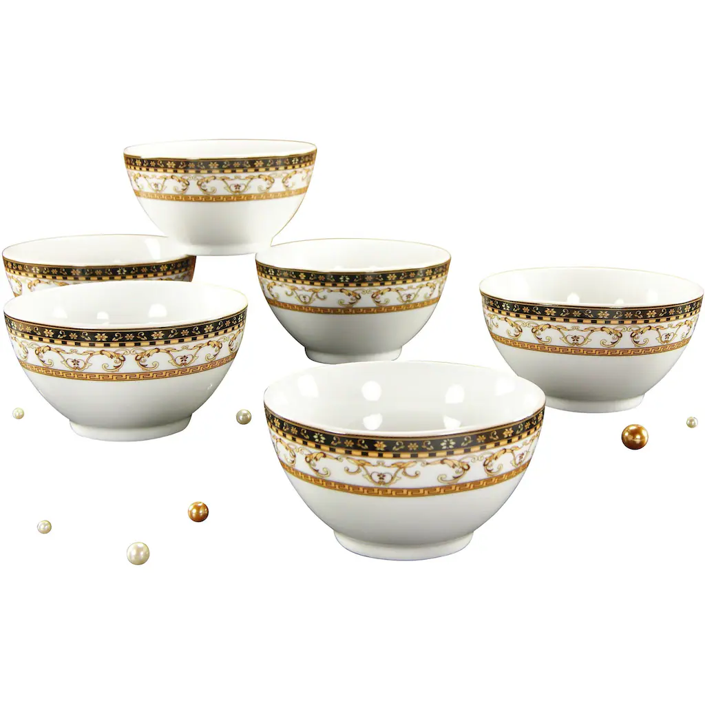 CreaTable Müslischale »Majestosa«, 6 tlg., aus Porzellan, Salatschale, Snackschale, weiß, Dekor schwarz abgesetzt, Ø 12 cm CreaTable Müslischale »Majestosa«, 6 Tlg., Aus Porzellan, Salatschale, Snackschale, Weiß, Dekor Schwarz Abgesetzt, Ø 12 Cm -Erstellbar Geschäft ec9fad387de8cf55445640daf797d51d