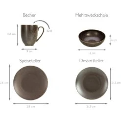 CreaTable Kombiservice »Rusty«, (Set, 16 Tlg., Kaffeeservice Und Tafelservice Im Set, Für 4 Personen), Service, Seidenmatte Glasur 7 CreaTable Kombiservice »Rusty«, (Set, 16 Tlg., Kaffeeservice Und Tafelservice Im Set, Für 4 Personen), Service, Seidenmatte Glasur -Erstellbar Geschäft edecf7d13294811307064c6e66355568