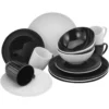 CreaTable Kombiservice »Allegra Black & White«, (Set, 16 Tlg., Kaffeeservice Und Tafelservice Im Set, Für 4 Personen), Service, Aktuelles Trend-Design In Schwarz/Weiß, Made In Europe -Erstellbar Geschäft f1beccda6ef9b9bf4fa0d670b8671cd8