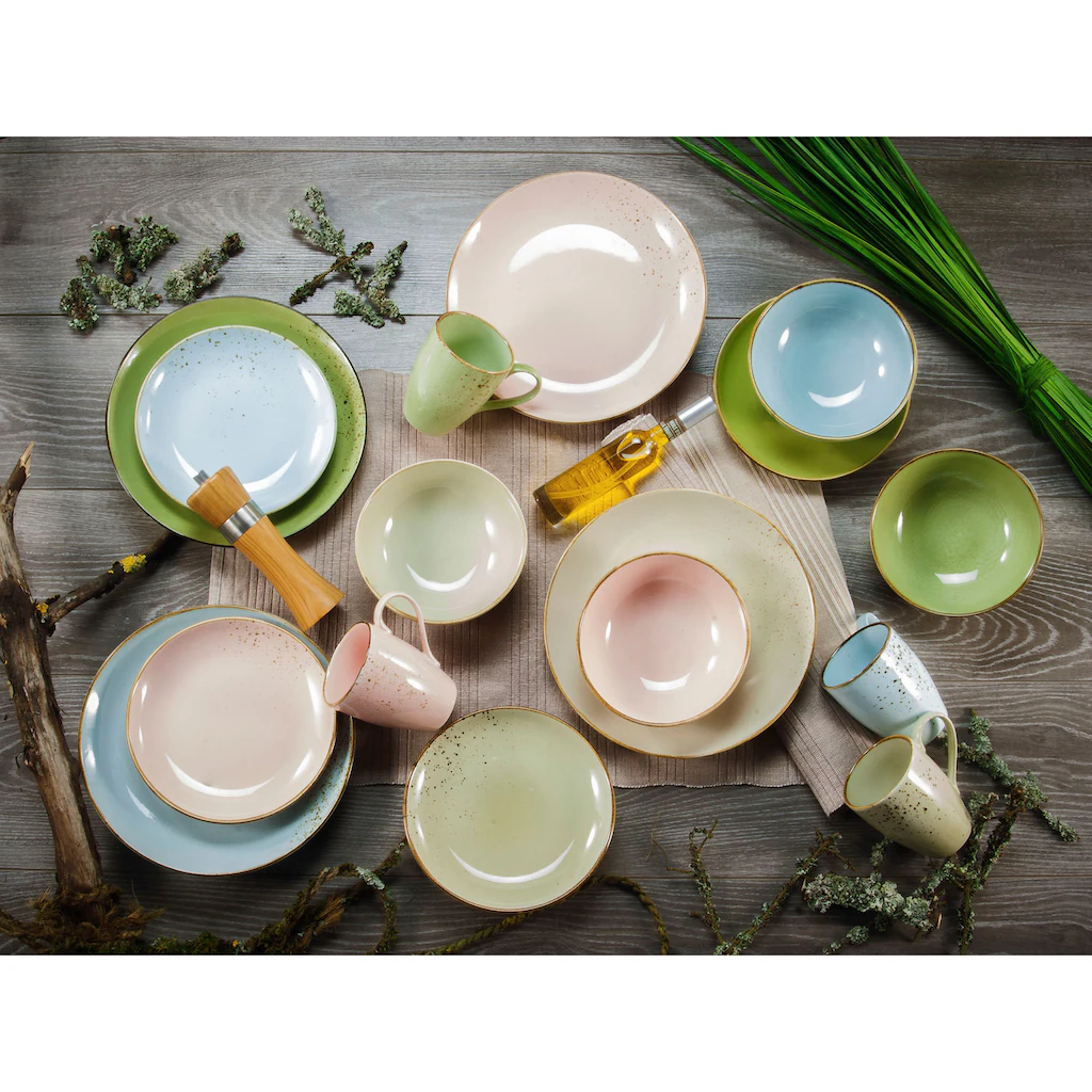CreaTable Kombiservice »NATURE COLLECTION Pastell«, (Set, 16 tlg., Kaffeeservice und Tafelservice im Set, für 4 Personen), Service, Pastelltöne CreaTable Kombiservice »NATURE COLLECTION Pastell«, (Set, 16 Tlg., Kaffeeservice Und Tafelservice Im Set, Für 4 Personen), Service, Pastelltöne -Erstellbar Geschäft f46381a7c76cc52cc0d5106cf62027b0