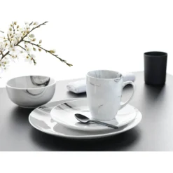 CreaTable Kombiservice »Marmor«, (Set, 16 Tlg., Kaffeeservice Und Tafelservice Im Set, Für 4 Personen), Service, Tolle Optik -Erstellbar Geschäft f82962fff2011160bcfde664a7dcfa92