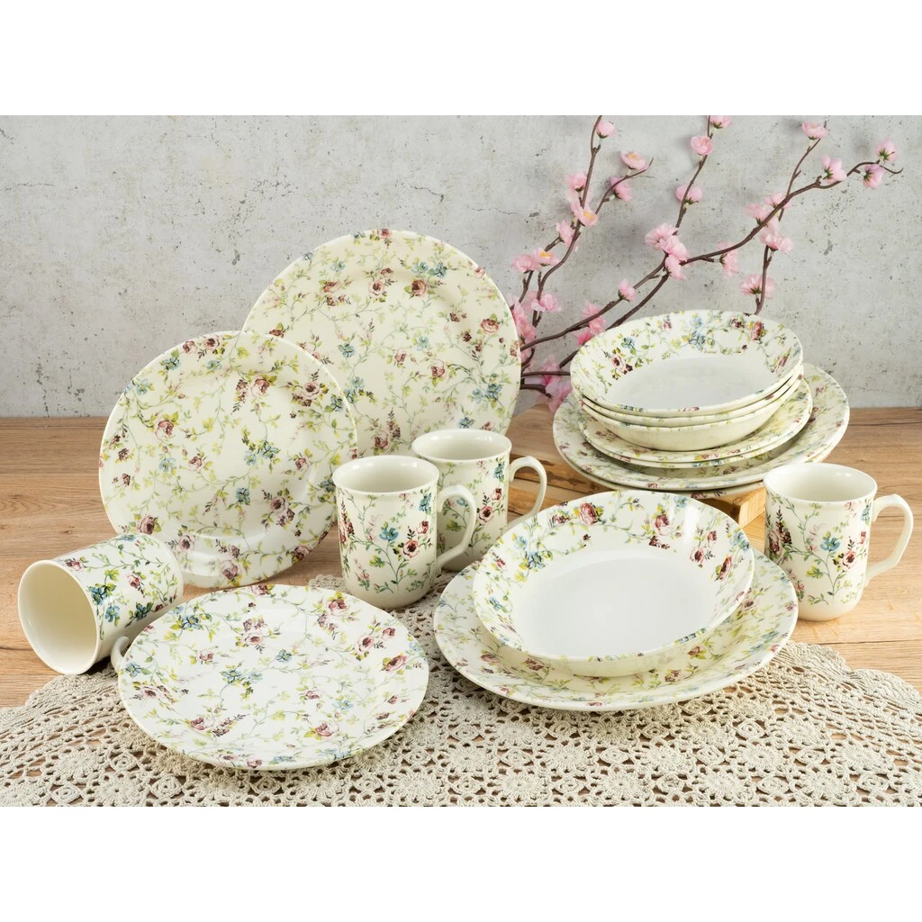 CreaTable Kombiservice »Rose Garden«, (Set, 16 tlg., Kaffeeservice und Tafelservice im Set, für 4 Personen), Service, fein gearbeitete Rosenmotive, Vintage-Stil CreaTable Kombiservice »Rose Garden«, (Set, 16 Tlg., Kaffeeservice Und Tafelservice Im Set, Für 4 Personen), Service, Fein Gearbeitete Rosenmotive, Vintage-Stil -Erstellbar Geschäft fcc64681fe1ab8dbfc0e272f2232247f